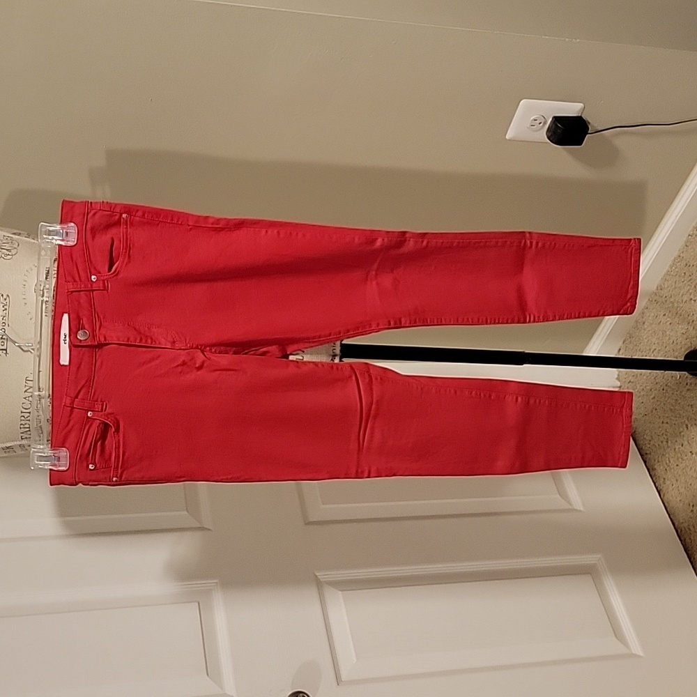 Else Women's red skinny lightweight jeans Size 30